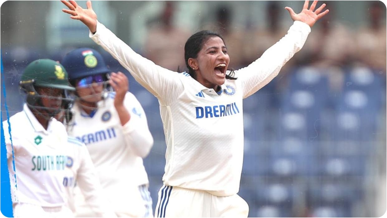 Indian Women team spinner Sneh Rana third best bowling figures in a women Test innings