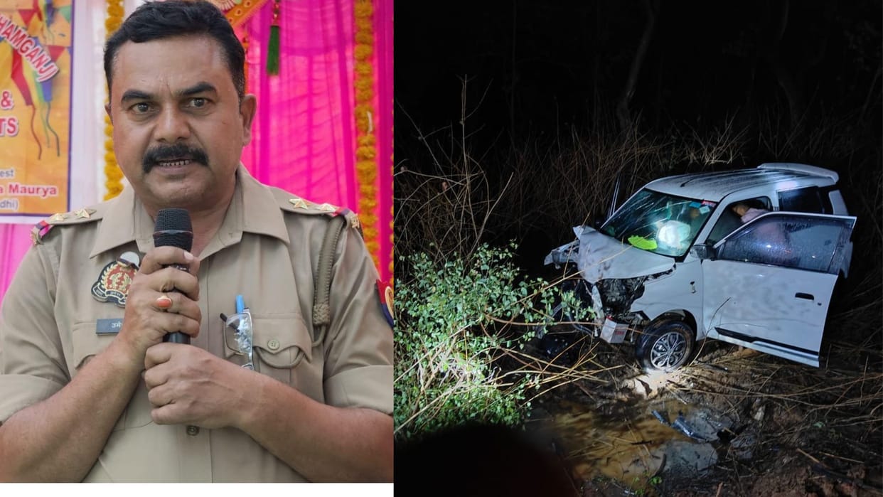 Ghazipur SI Umesh Rai died in road accident in Sonbhadra
