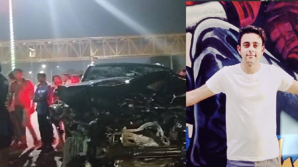 Horrific accident in Ambala, Creta overturned after colliding with vehicle of Electricity Corporation
