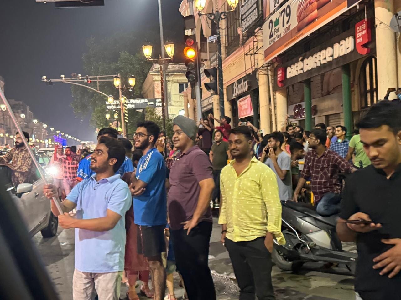 T20 World cup final: People celebrate victory of India.