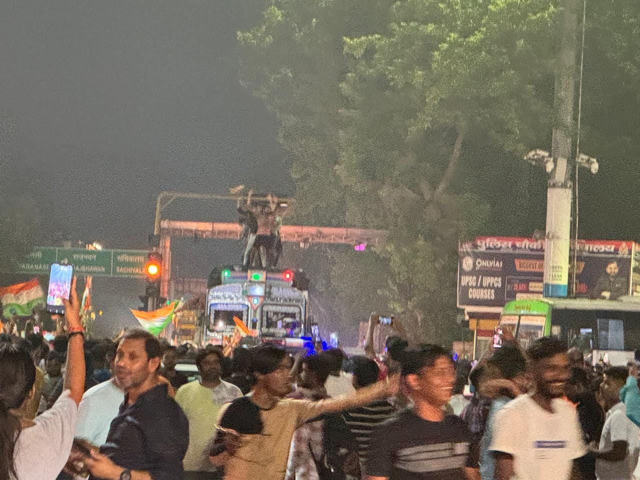 T20 World cup final: People celebrate victory of India.