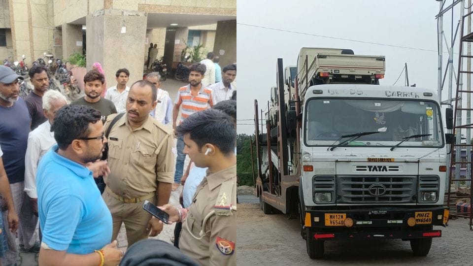Wife and child killed and husband injured in road accident in Farrukhabad