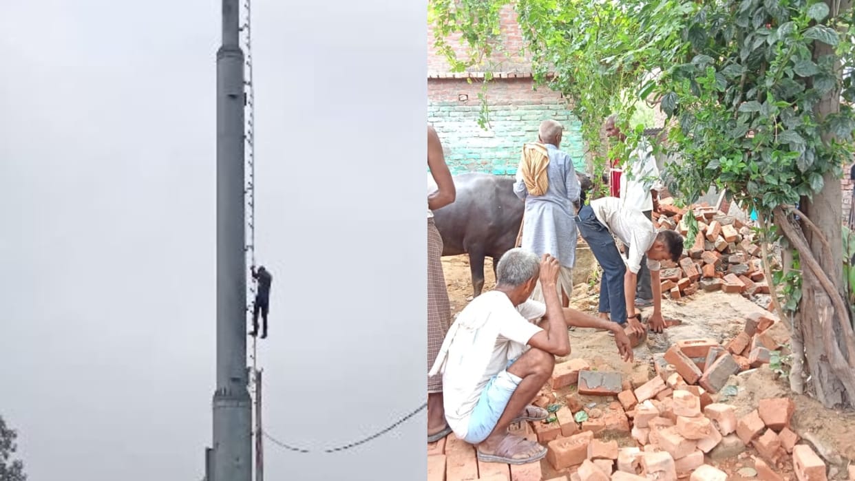 young man climbed tower in over property dispute in budaun