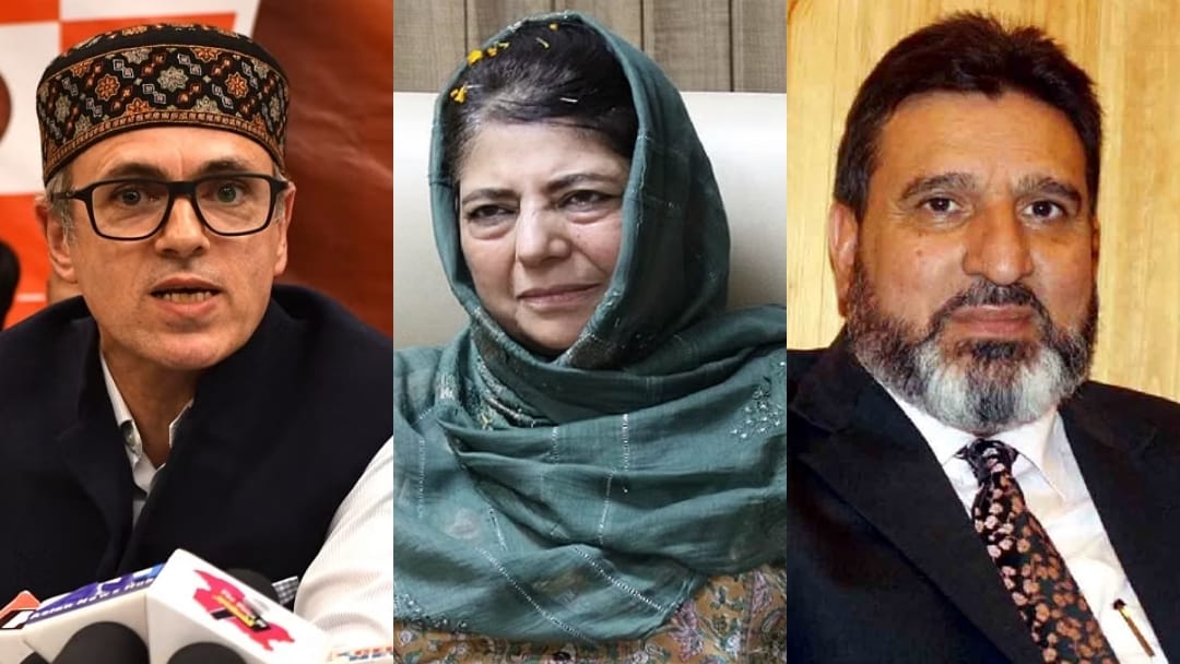 Jammu Kashmir : omar abdullah Mehbooba mufti altaf Bukhari take Engineer Rashid to take oath