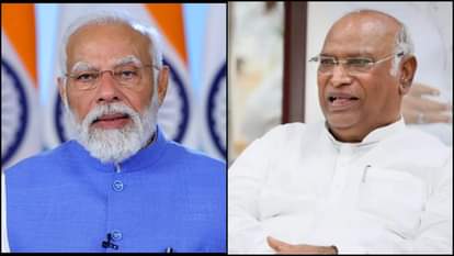 प्रधानमंत्री नरेंद्र मोदी और मल्लिकार्जुन खरगे