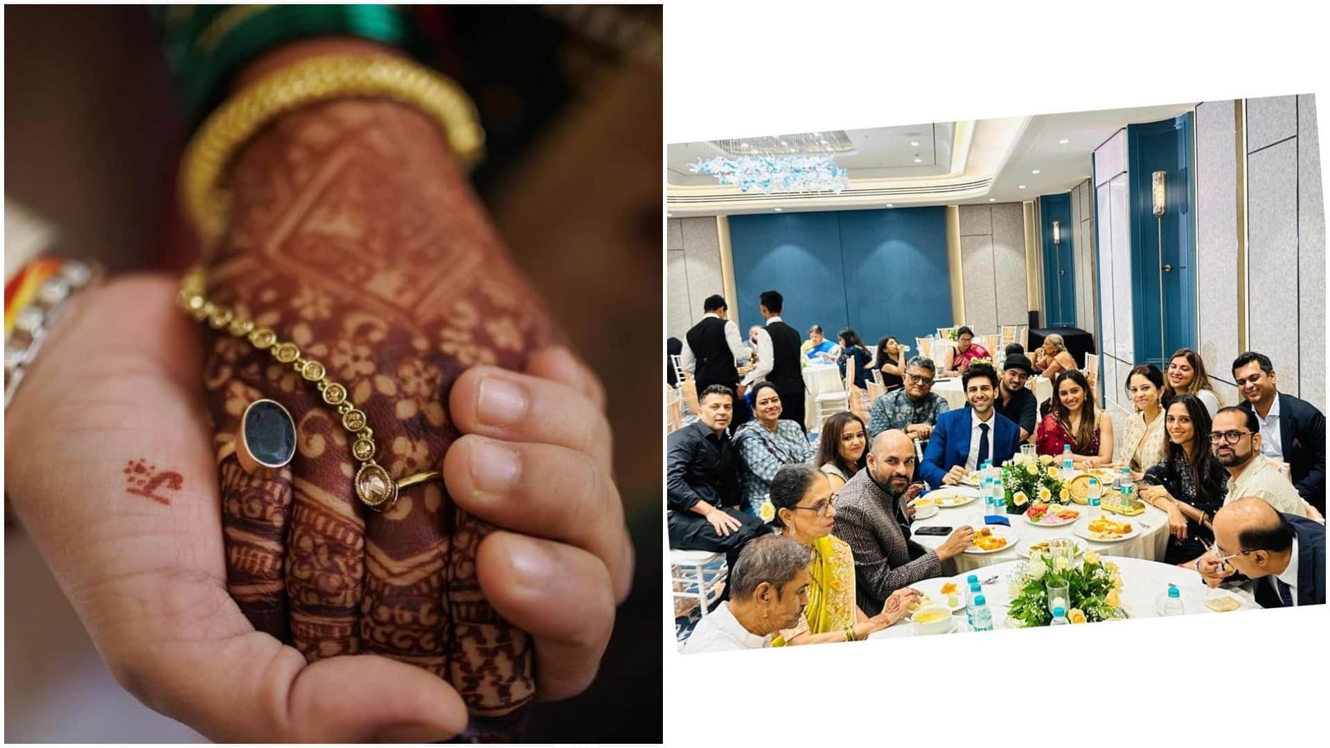 Kartik Aaryan Attended The Wedding of Satyaprem Ki Katha director Sameer Vidwans and Juilee Sonalkar See Post