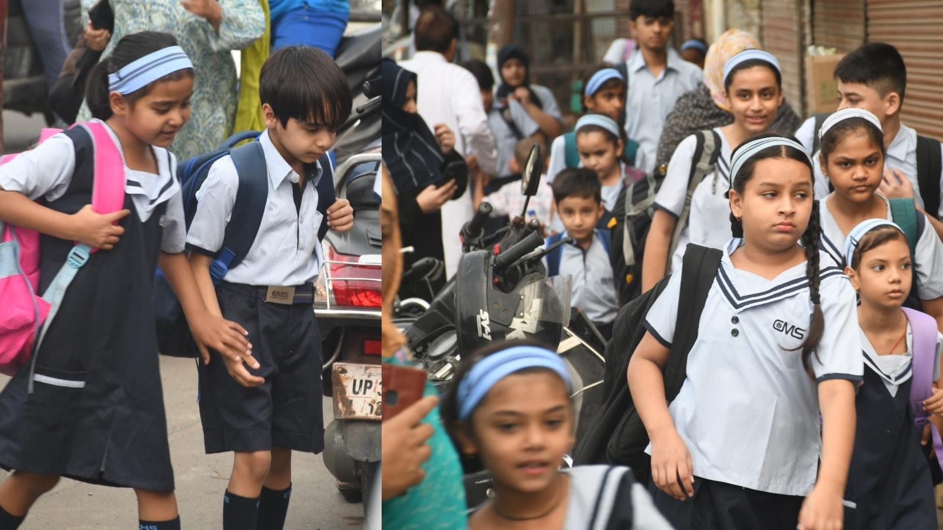 UP: First day of school, children arrived.