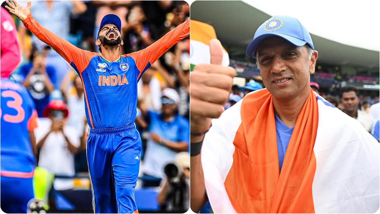 T20 World cup : outgoing India head coach Rahul Dravid ask Virat Kohli to win World test championship final