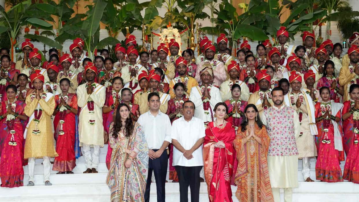 anant ambani radhika merchant wedding ceremony started with the marriage of poor girls see photos