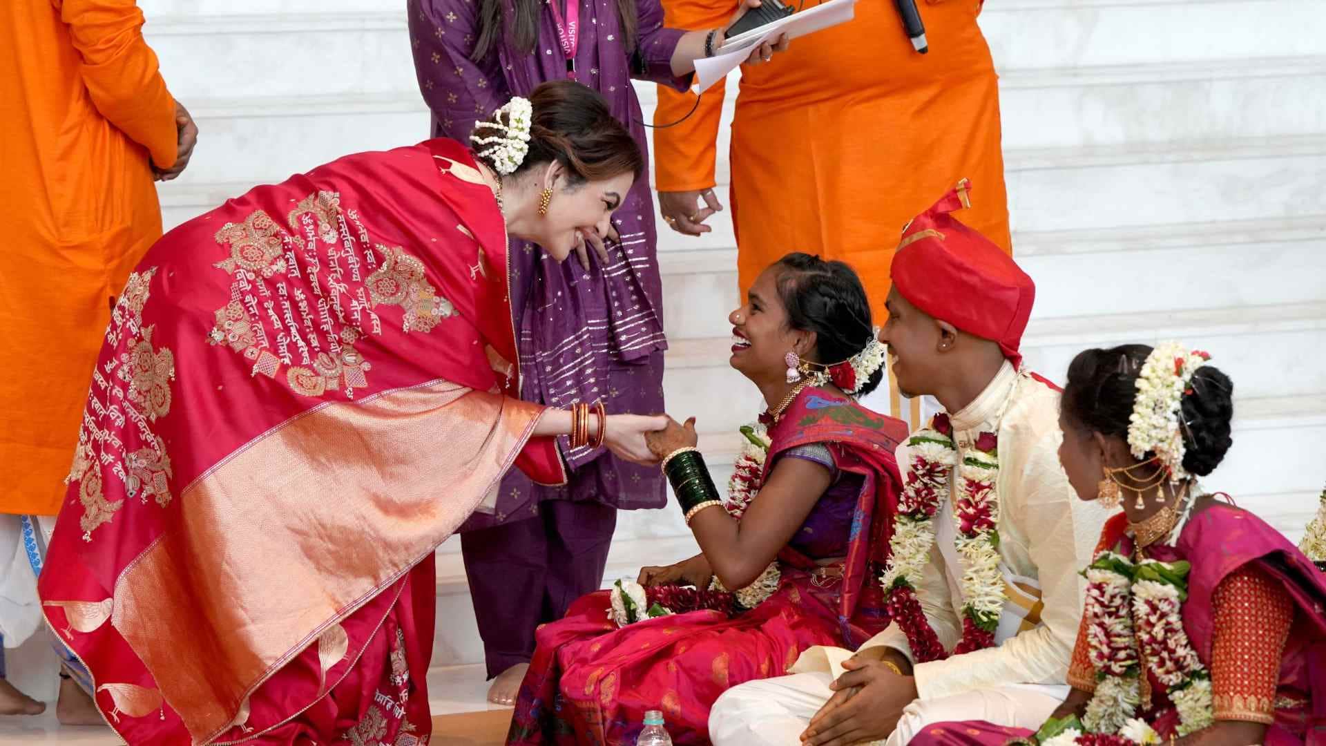 anant ambani radhika merchant wedding ceremony started with the marriage of poor girls see photos