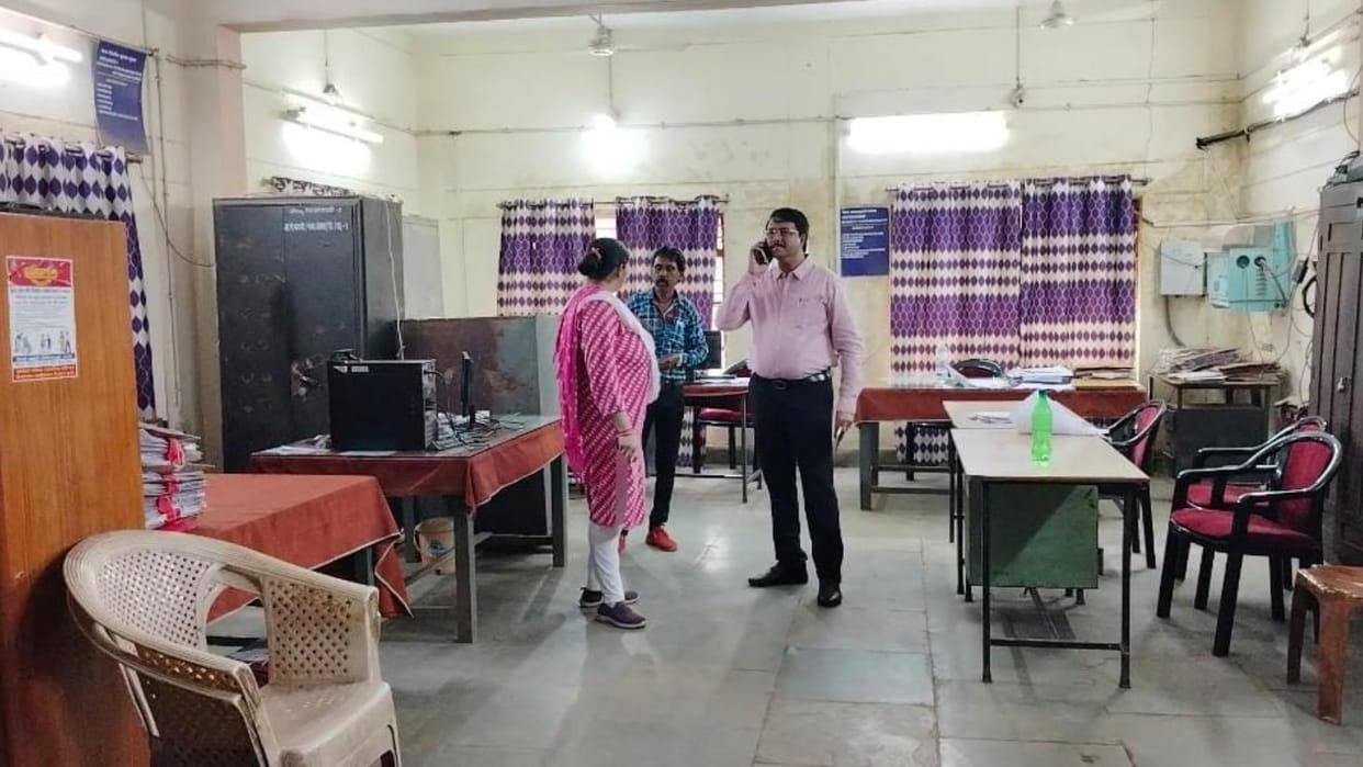 During the surprise inspection of the deputy and joint collector, locks were found hanging in 11 offices