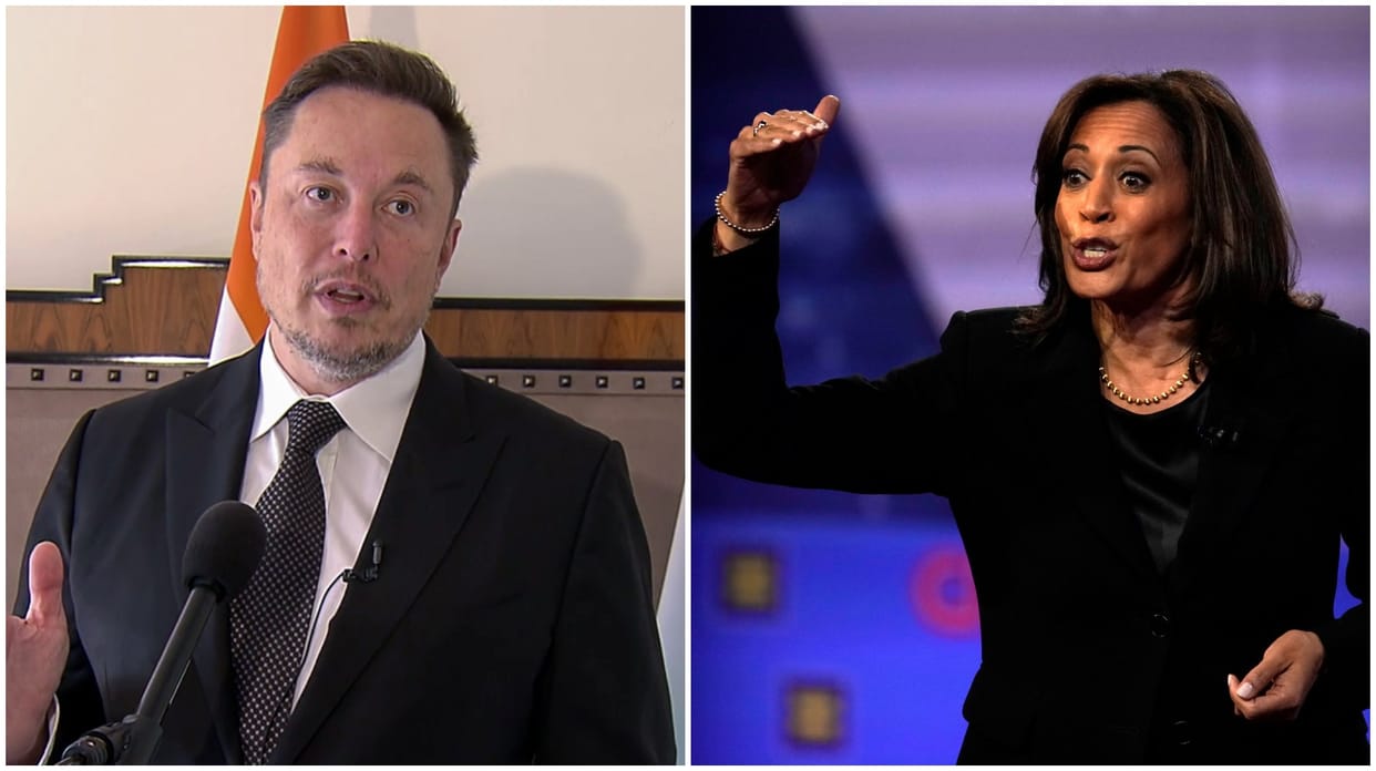 Elon Musk Slams Kamala Harris for Lie about former president Donald Trump's stance on abortion ban.