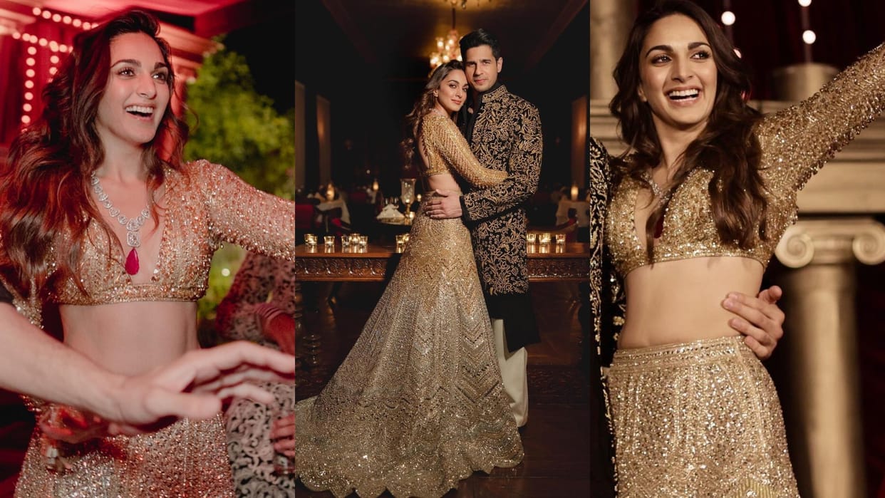 Kiara Advani sangeet special Lehenga had 98 thousand swarovski crystals