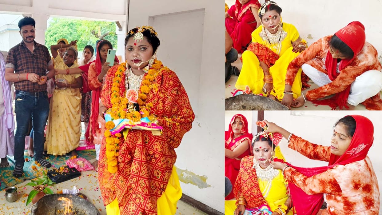 UP: Katha Vachika married with Laddu Gopal in the temple