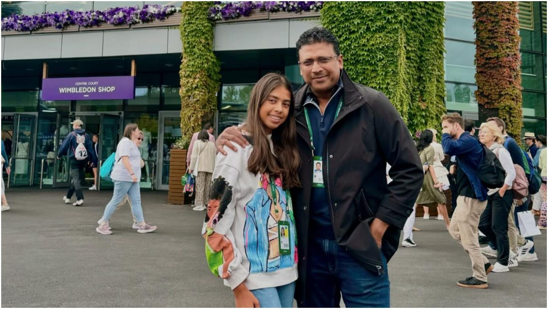 Welcome to Jungle actress Lara Dutta enjoyed Wimbledon with Husband Mahesh Bhupathi and daughter Saira