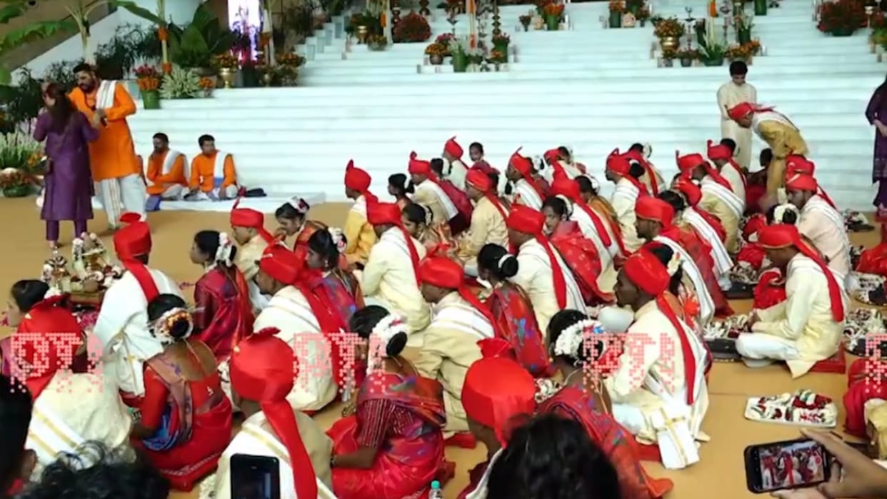 Ambani family organises mass wedding as part of pre-wedding celebrations of Anant-Radhika in Mumbai