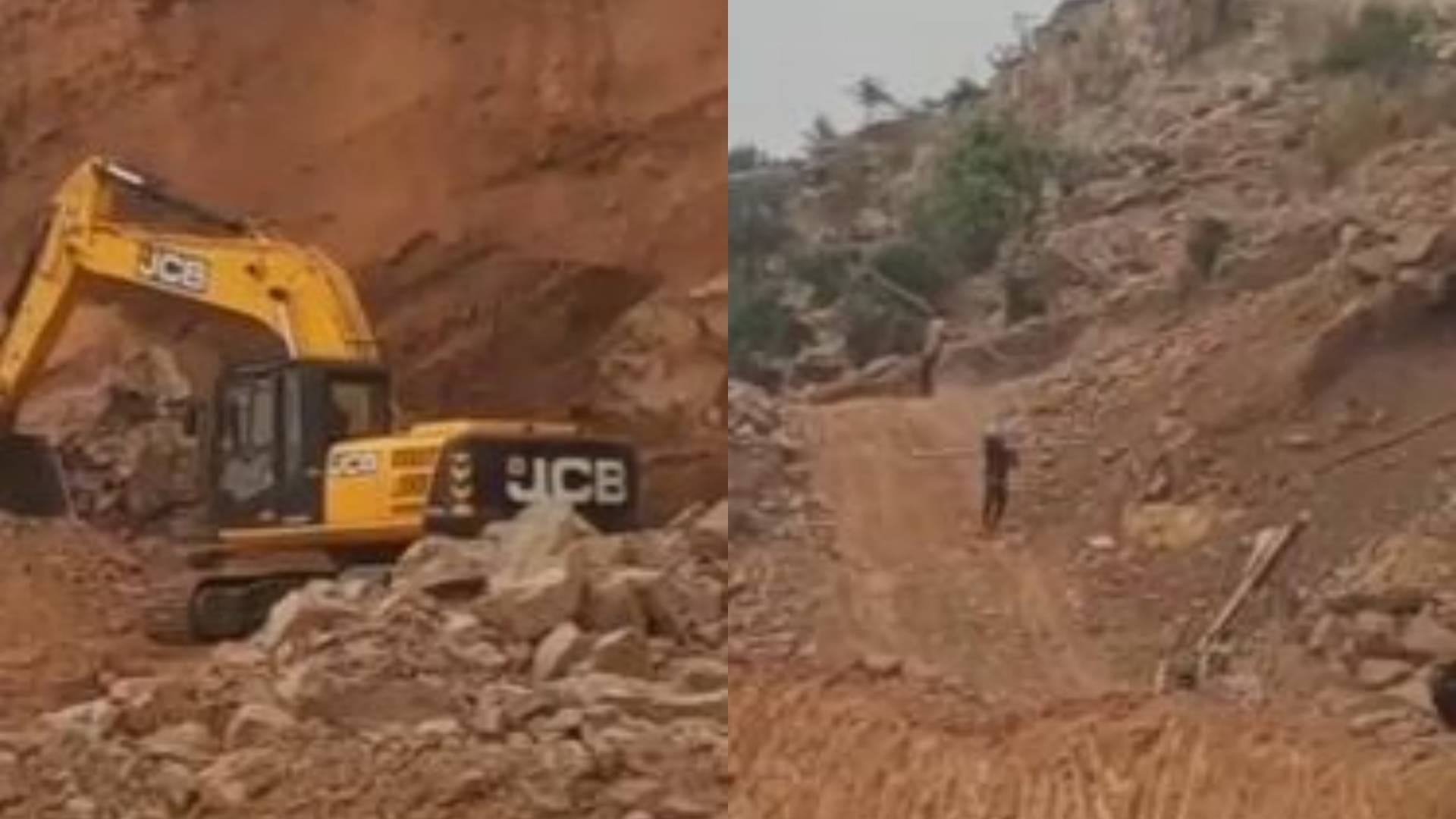 Chhatarpur News Kakunpura hill cutting work is being done by ignoring rules