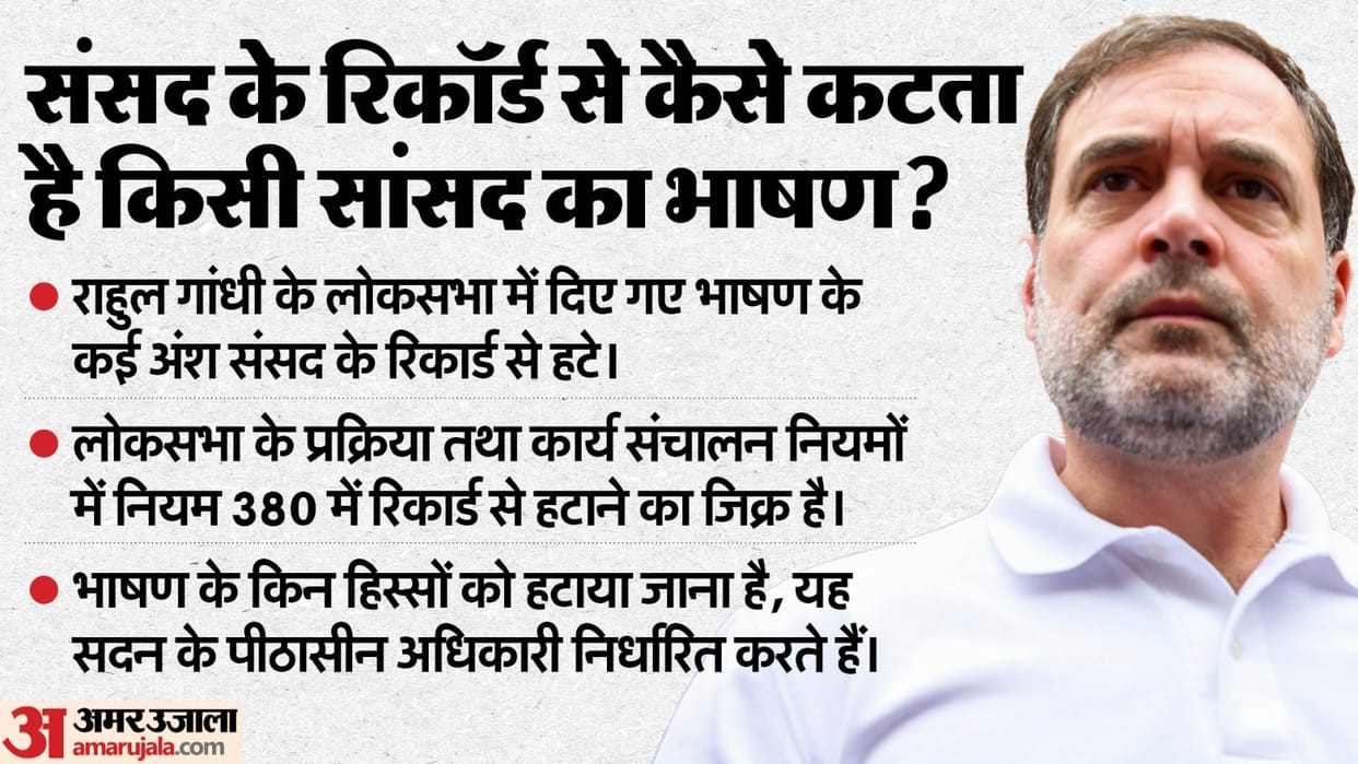 Parts of Rahul Gandhi Speech Expunged Know what is Expunction and its rules