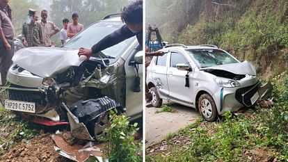 Mandi News Car skidded on slippery soil driver suffered minor injuries