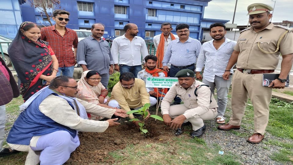 MLA Udeshwari Paikara participated in the tree plantation program of Help Welfare Society in Balrampur Ramanuj