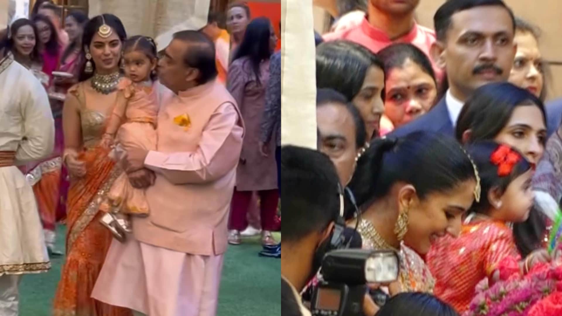 Anant Ambani Radhika Merchant wedding ceremony begins with Mameru ritual spotted Shloka Ambani Isha Ambani