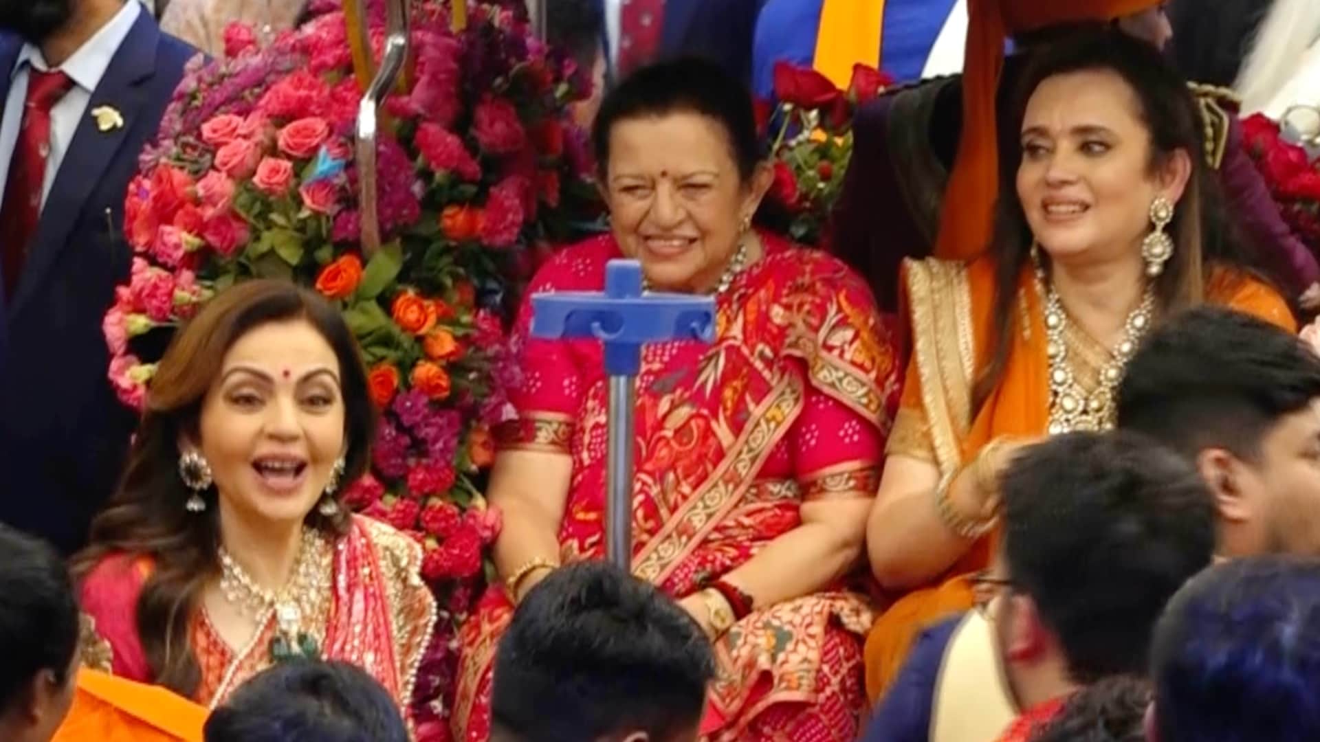 Anant Ambani Radhika Merchant wedding ceremony begins with Mameru ritual spotted Shloka Ambani Isha Ambani