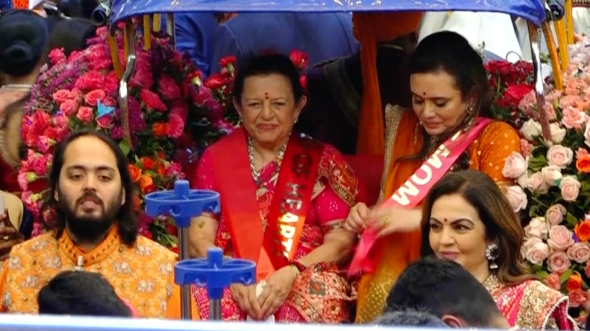 Anant Ambani Radhika Merchant wedding ceremony begins with Mameru ritual spotted Shloka Ambani Isha Ambani