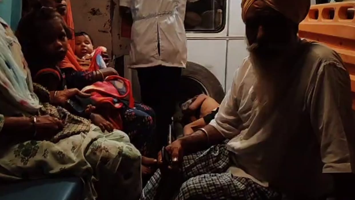 A mother snatched her son from leopard's mouth in Bahraich.