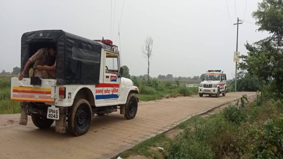 Bhole Baba present in Mainpuri Ashram with his followers Police cordoned off area fire engines also reached