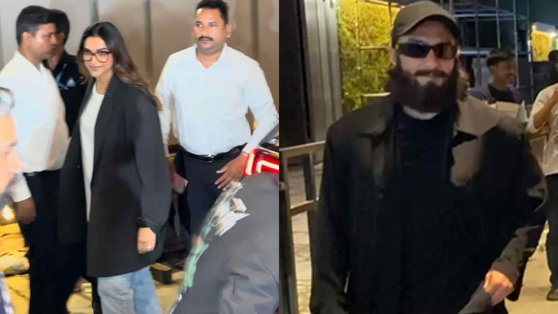 Deepika Padukone Ranveer singh spotted to watch Kalki 2898 AD in different car actor beard gives new signs