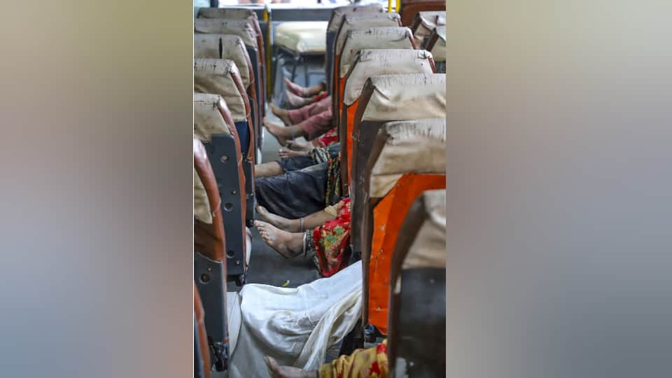 hathras stampede ground report see pictures People kept searching for their loved ones in pile of dead bodies