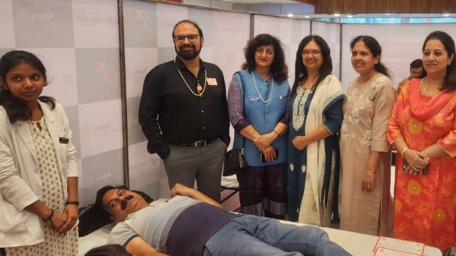 Rotary International's new session started with blood donation and awareness campaign