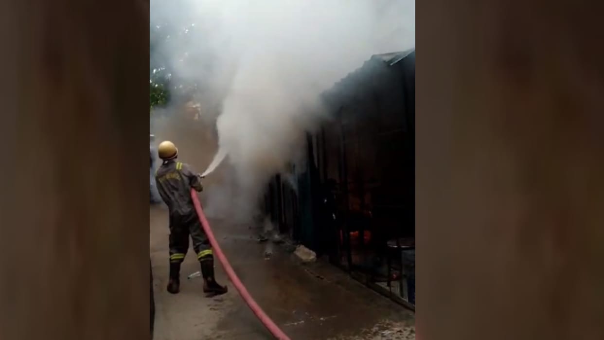 Fire break out in lawyer's champer in civil court in Lucnow.
