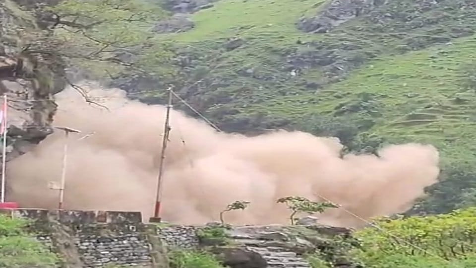 Four people were killed and others went missing in a landslide triggered by heavy rains in Karnataka
