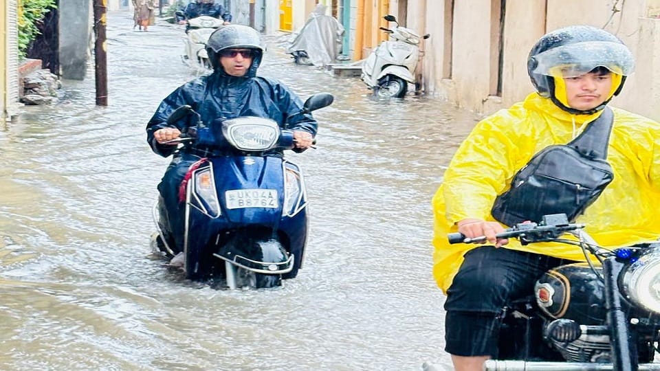 Heavy rain in Udham Singh Nagar Uttarakhand