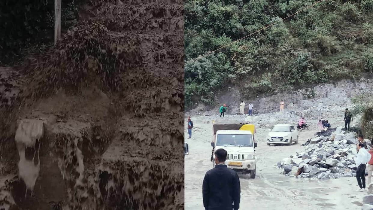 Uttarakhand Rain landslides roads closed water level of Alaknanda increased Badrinath Yamunotri Highway