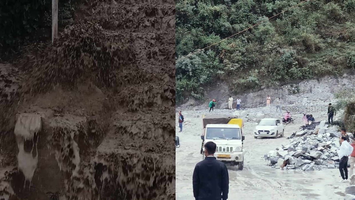 Uttarakhand Rain landslides roads closed water level of Alaknanda increased Badrinath Yamunotri Highway