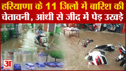 Haryana Weather: Heavy rain in Haryana, alert issued in 11 districts