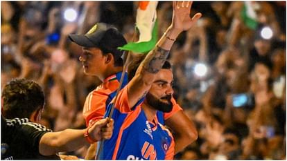 Team India Photos: Rohit-Virat and other players danced honor ceremony at Wankhede, also took lap of honor