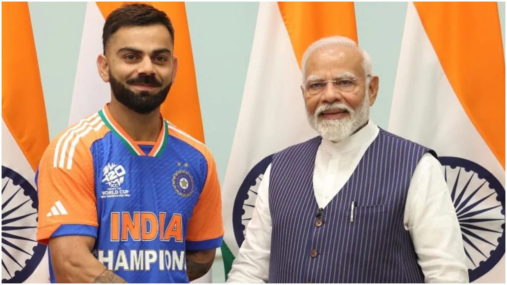 Team India: PM Modi hugged Rishabh Pant, took Photos with Bumrah-Sanjana and Suryakumar-Devisha and Kohli