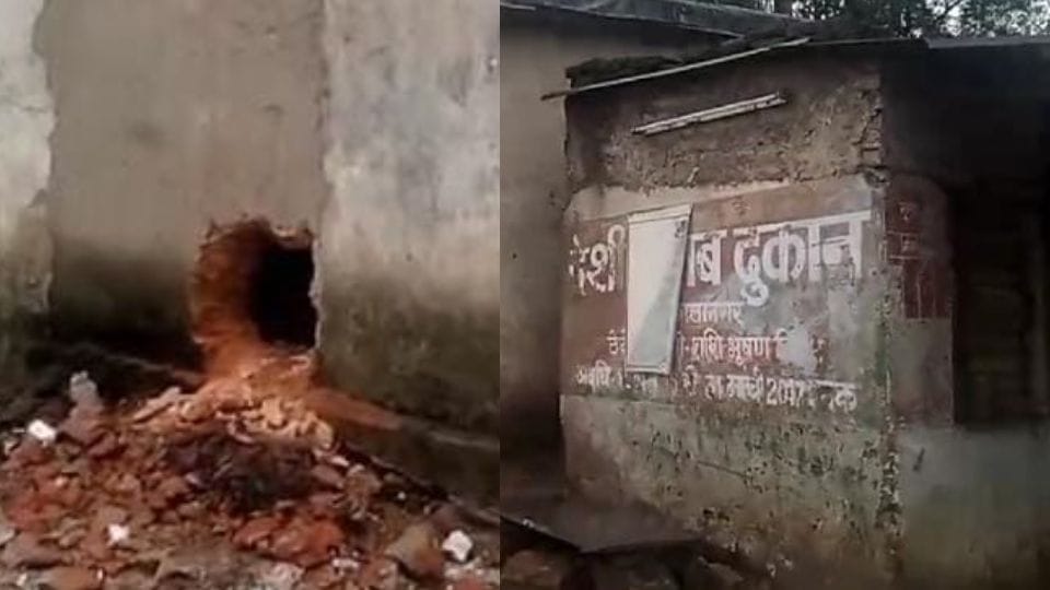 thieves stole five boxes of country liquor and five thousand rupees In Korba