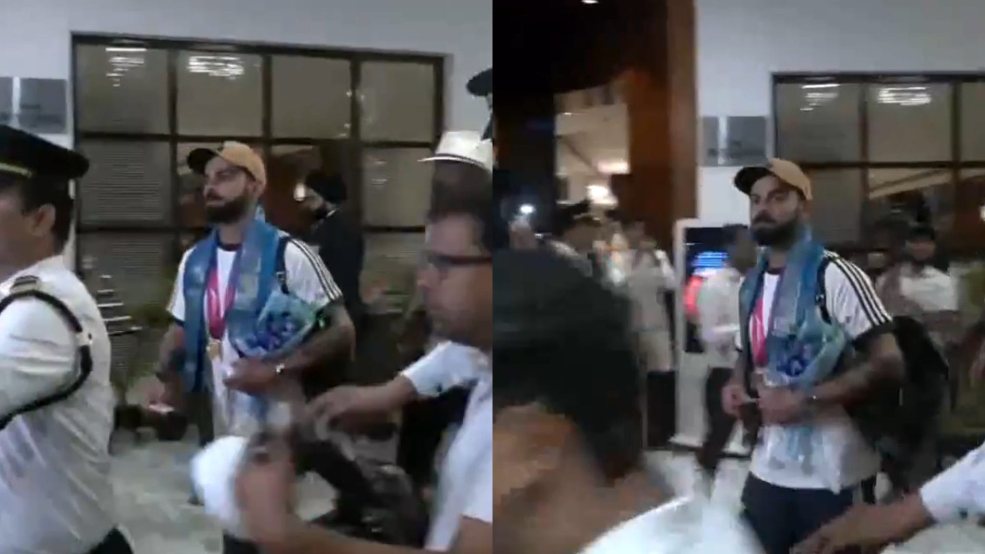 Team India return: Rohit Sharmas first picture with the trophy, all the players were seen wearing medals