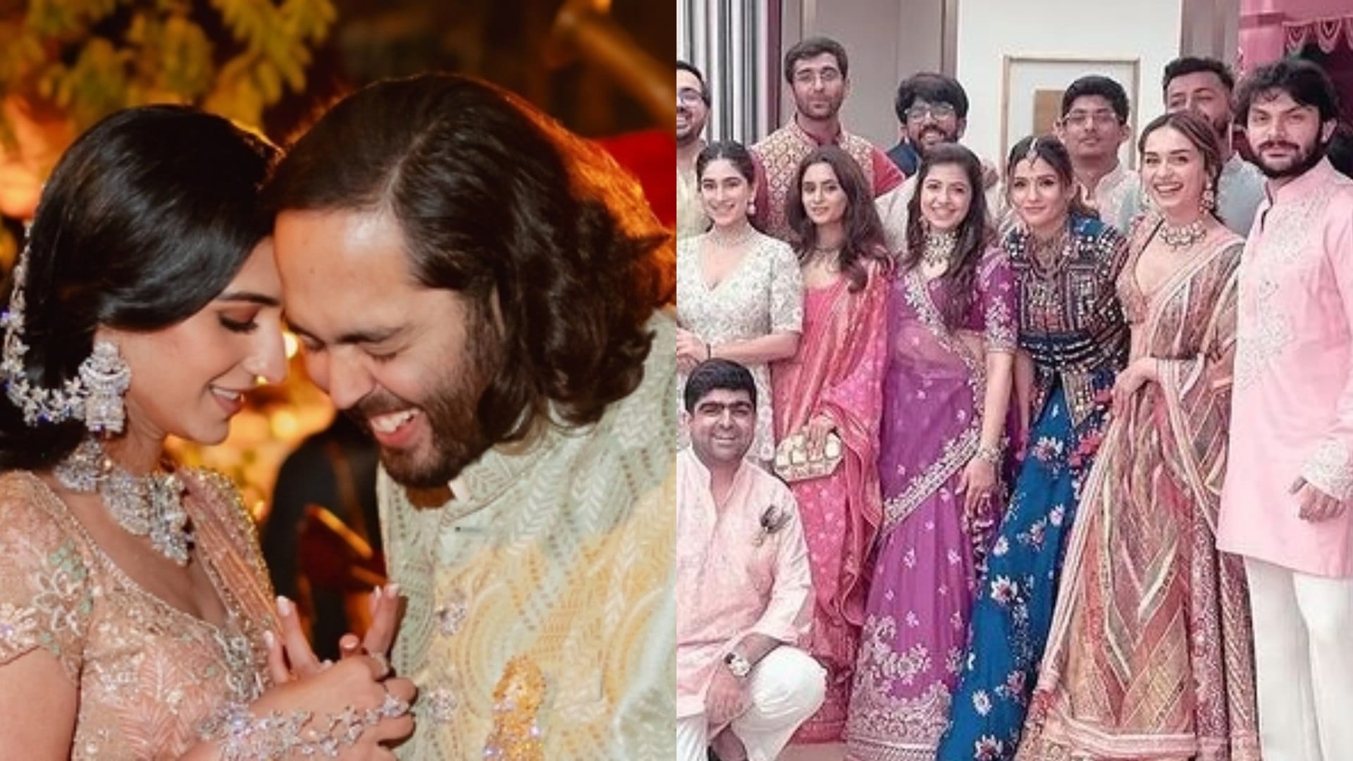 Anant Ambani Radhika Merchant celebrated Garba night Visuals of Janhvi kapoor bf Shikhar Pahariya goes viral