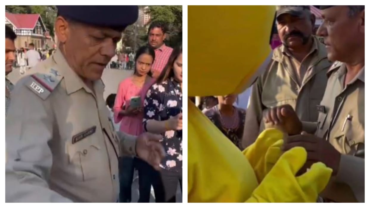 Shimla News Reached the ridge dressed as Mickey Mouse police chased hi