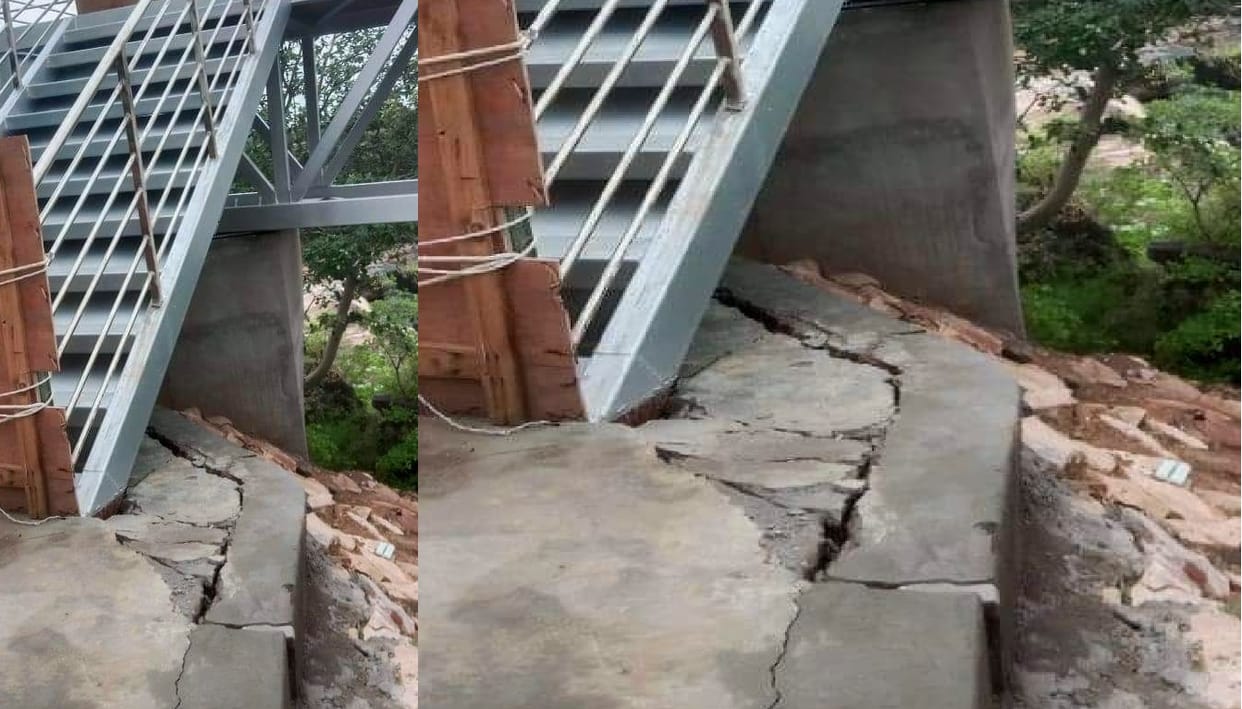 Sky glass bridge cracked in the first rain, now questions are being raised on its quality