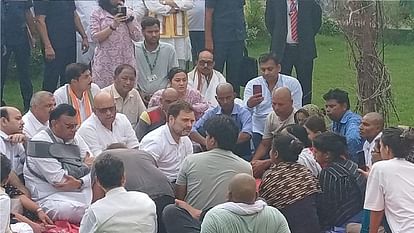 Congress leader Rahul Gandhi meets the victims of Hathras stampede