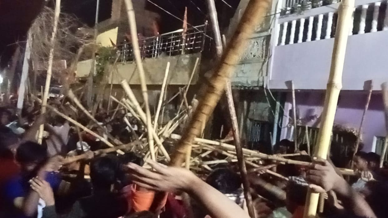 Event in Shatrughan Akhara amid tight security Procession in ballia valorous arts streets busy late night