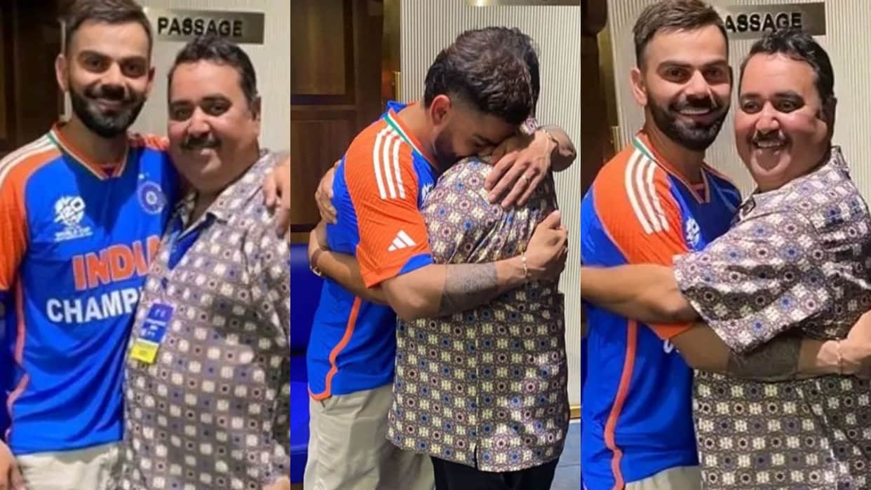 Virat Kohli met his childhood coach rajkumar sharma, got emotional after hugging him