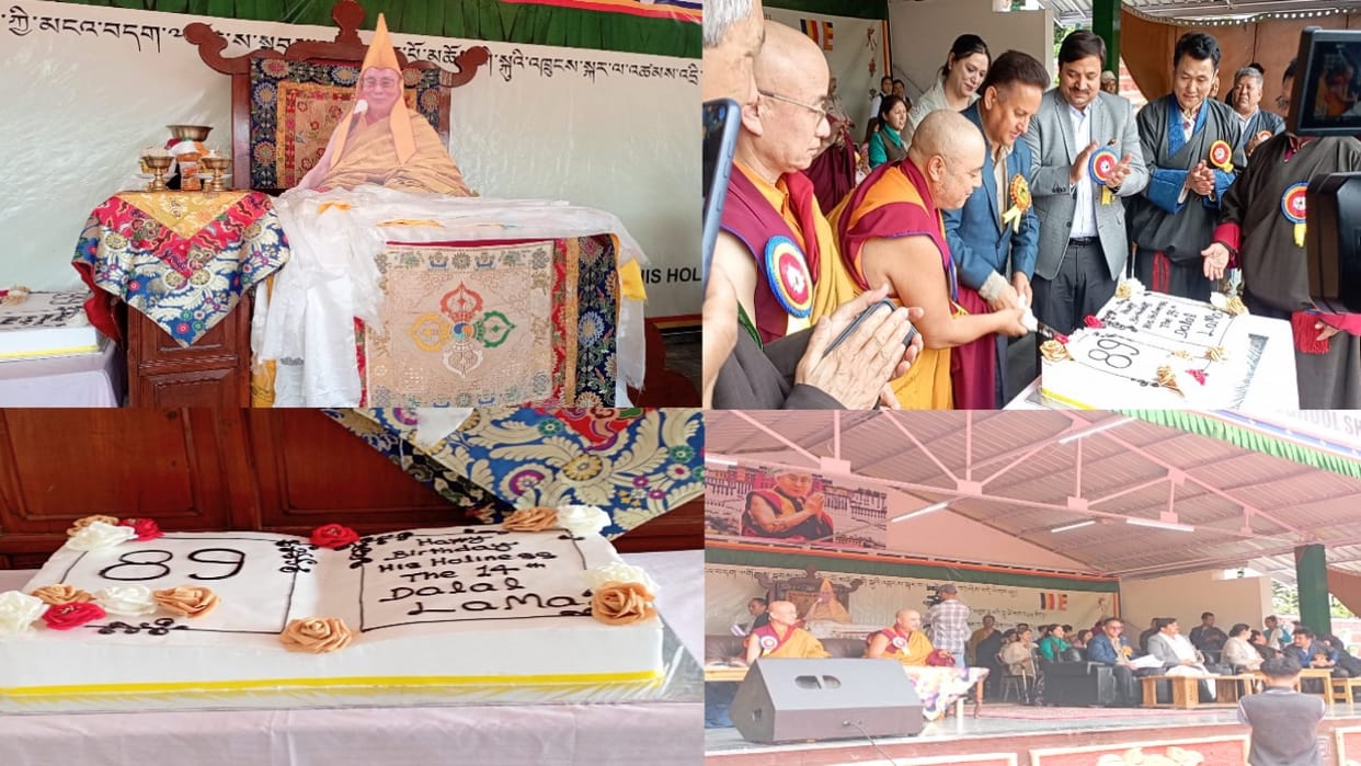 Celebration on the 89th birthday of the 14th Tibetan spiritual leader Dalai Lama