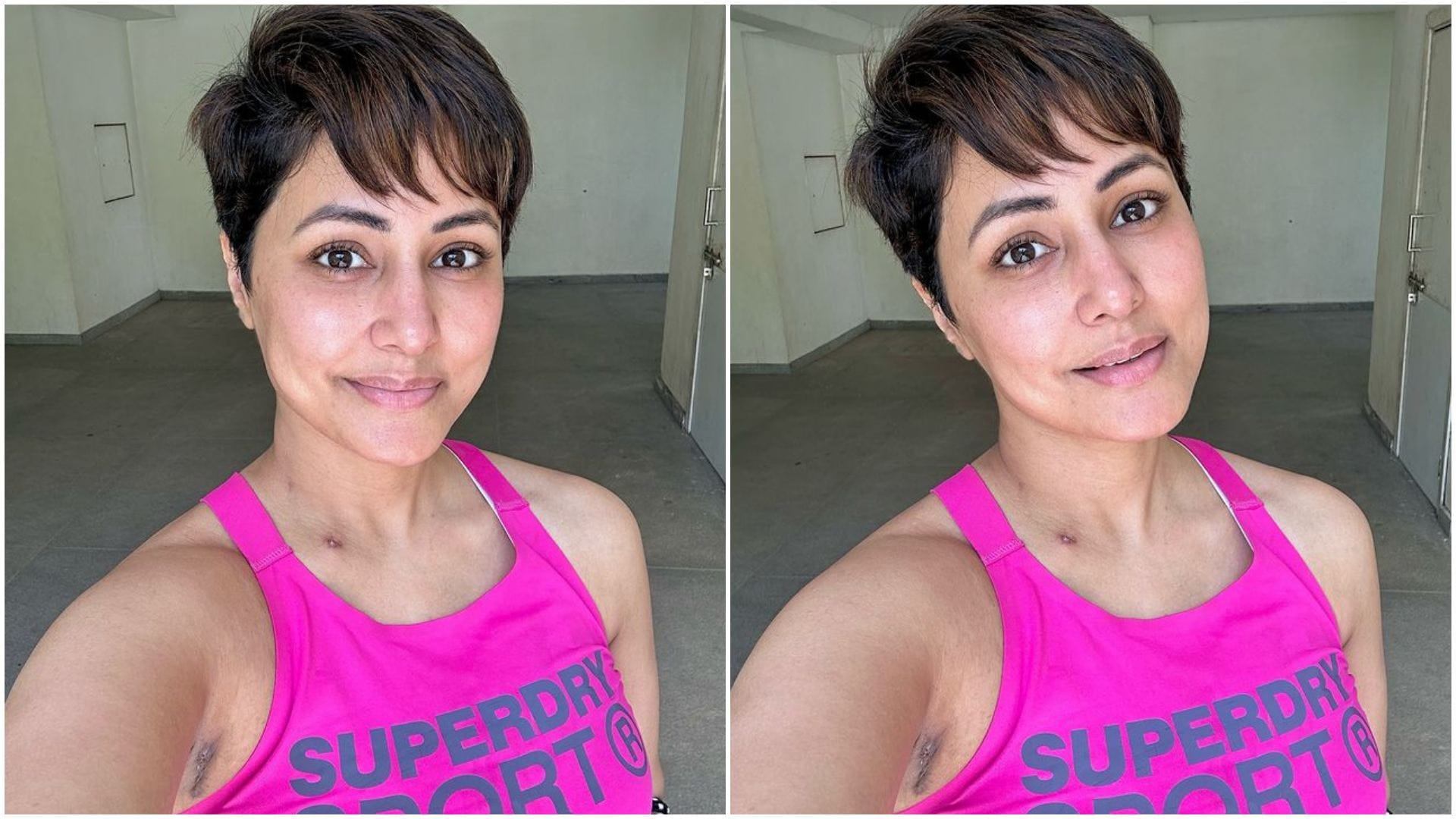 Hina Khan Going Gym in heavy rain amid breast cancer treatment shares video write importance of daily workout